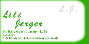 lili jerger business card